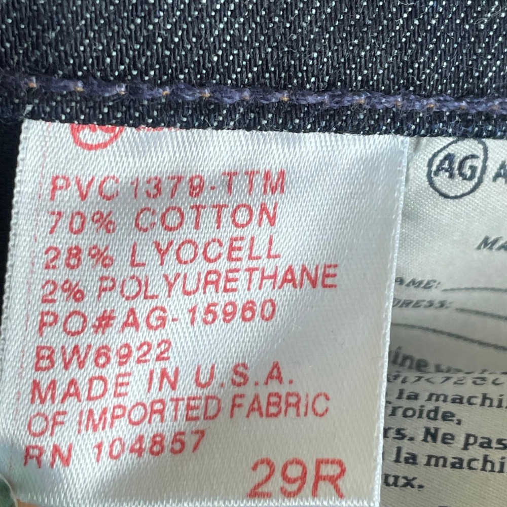 AG Adriano Goldschmied The Farrah Skinny High Rise Jeans Dark Indigo Blue 29‎ - Picture 8 of 11